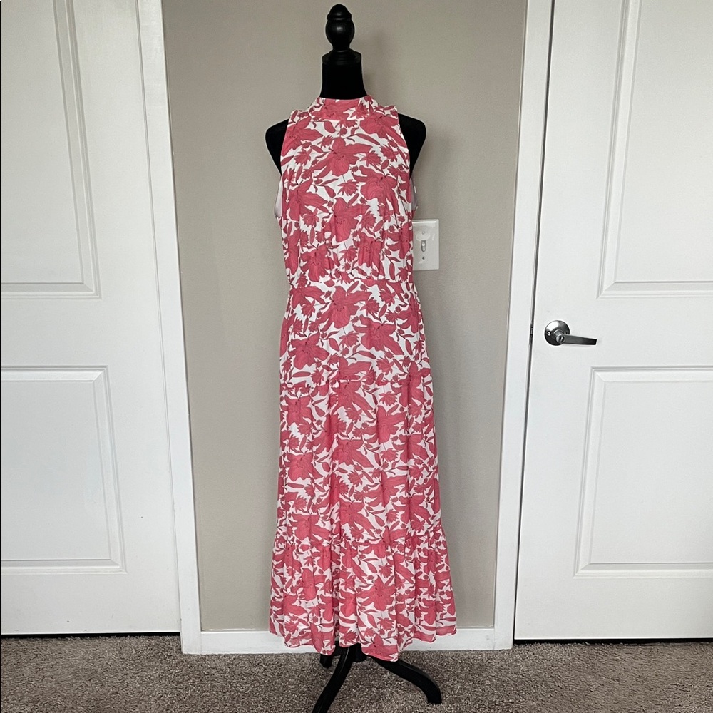 Sam Edelman Pink and White Floral Maxi Dress